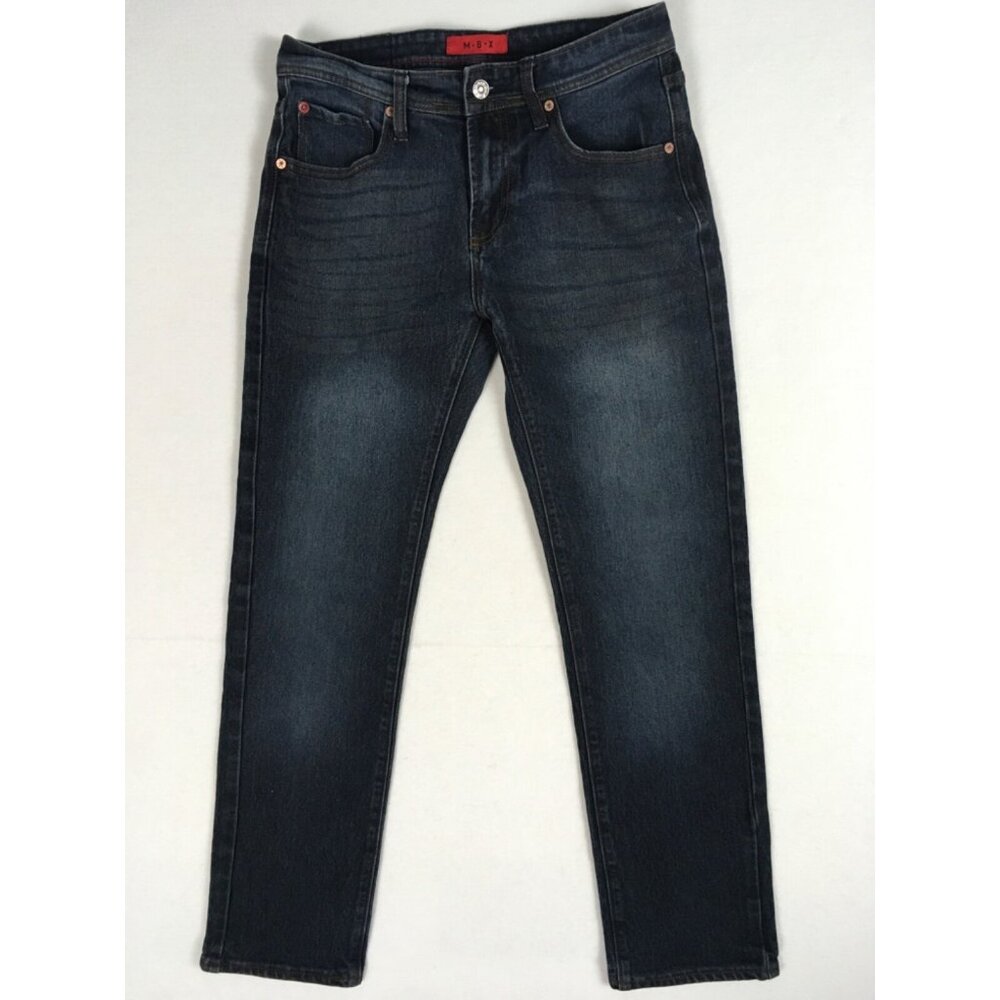 M B X Jeans Women Size W30 L30 Mid Rise Blue Skinny Slim Fit Pockets